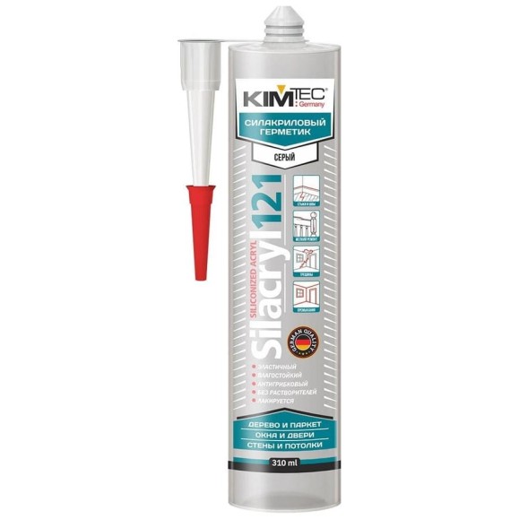 Силакриловый герметик KIM TEC Silacryl 121 серый, 310 мл 02-04-78