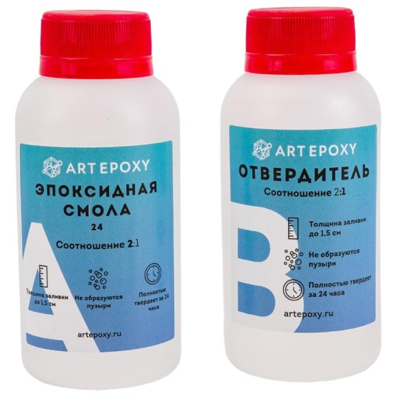 Эпоксидная смола для творчества ArtEpoxy Quick 24, 150 г 21656 Эпоксидная смола для творчества ArtEpoxy Quick 24, 150 г 21656