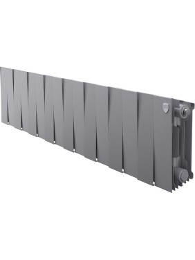 Биметаллический радиатор Royal Thermo PianoForte 200/Silver Satin 16 секций НС-1346025