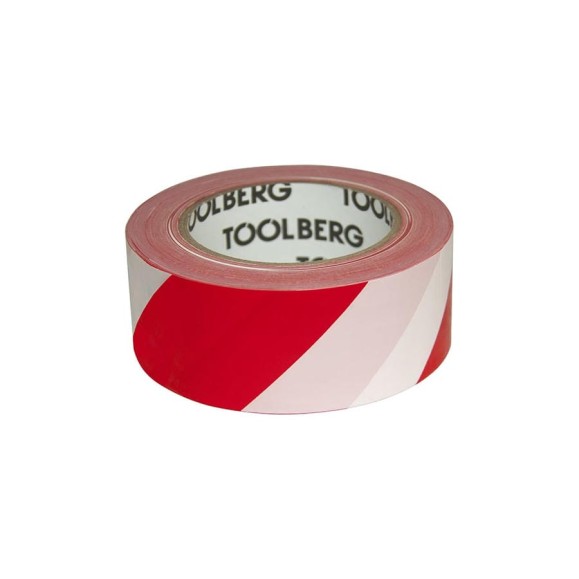 Сигнальная лента для ограждений Toolberg бело-красная, 200 м, 50 мм ЛА-00000350