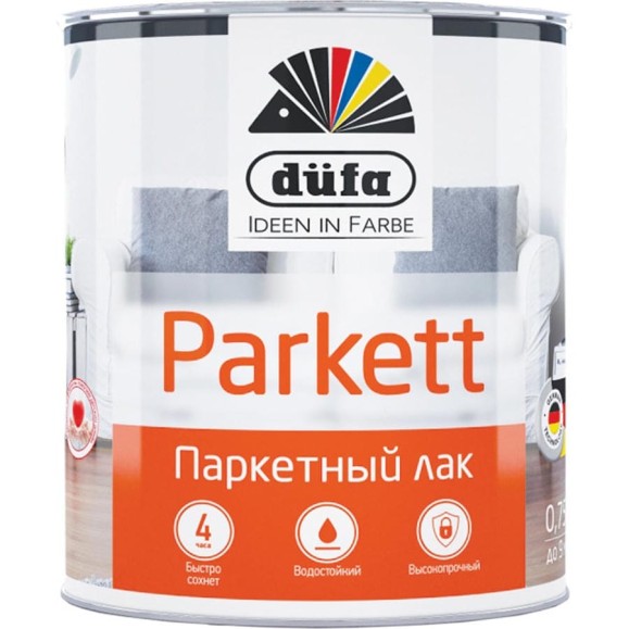 Паркетный лак Dufa Retail PARKETT полуматовый 750 мл Н0000002489 Паркетный лак Dufa Retail PARKETT полуматовый 750 мл Н0000002489