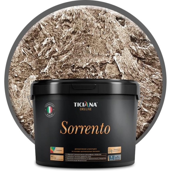 Штукатурка с волокнами Ticiana DeLuxe Sorrento 15 л 4300008169