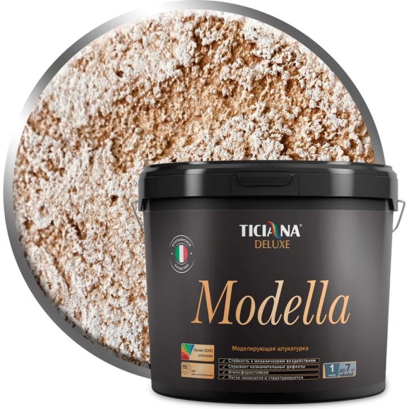 Моделирующая штукатурка Ticiana DeLuxe Modella 8 л 4300002953 Моделирующая штукатурка Ticiana DeLuxe Modella 8 л 4300002953