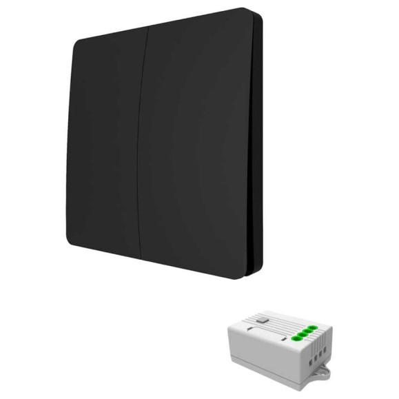 Дистанционный выключатель GRITT Space 2кл. черный комплект: 1 выключатель IP67, 1 радиореле 1000Вт 13133