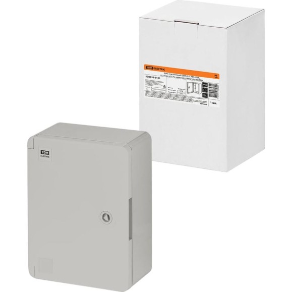 Навесной пластиковый бокс TDM ELECTRIC ЩМП-0-1, abs, ip65, от -45 до +75 с, (280x210x130) SQ0932-0121