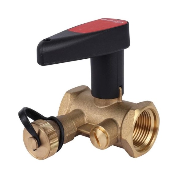 Запорный ручной клапан БРОЕН basic с дренажем резьбовой dn 25 pn 25 kvs=7,4 м3/ч RG008SH515IAT8