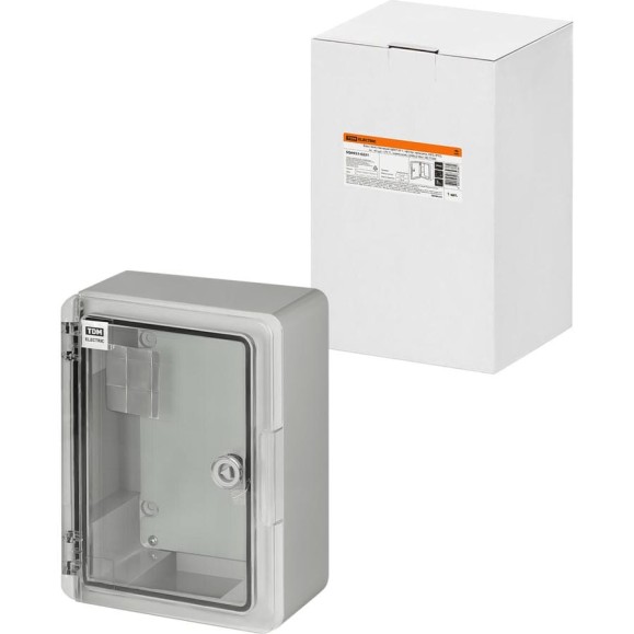 Навесной пластиковый бокс TDM ELECTRIC ЩМП-0-1, прозрачная крышка, abs, ip65, от -45 до +75 с,(280x210x130) SQ0933-0221