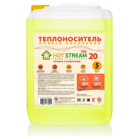 Теплоноситель Hot Stream lite 20 канистра 10 кг 18057507 Теплоноситель Hot Stream lite 20 канистра 10 кг 18057507