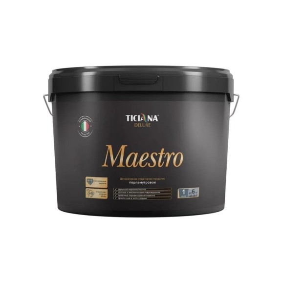 Декоративное структурное перламутровое покрытие TICIANA DELUXE Maestro (2,2 л) 4300012602