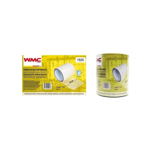 Ремонтная лента TOOLS WMS водонепроницаемая ПВХ 10смх1.52м прозрачная WMC-152C(48250)