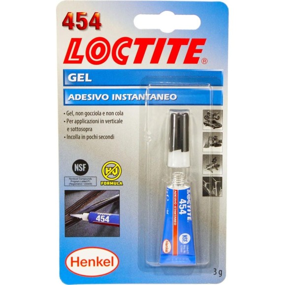 Моментальный цианоакрилатный клей общего назначения LOCTITE 454, гелеобразный, 3 гр в блистере 161852
