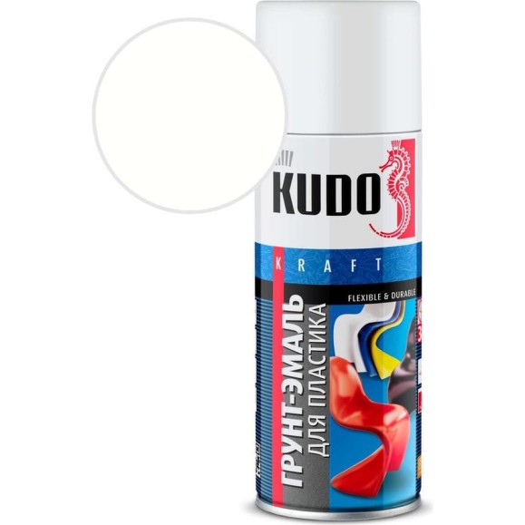 Грунт-эмаль для пластика KUDO белая (RAL 9003) KU-6003