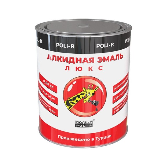 Эмаль люкс (белая; глянцевая; 0.85 кг) Poli-R 16386 Эмаль люкс (белая; глянцевая; 0.85 кг) Poli-R 16386