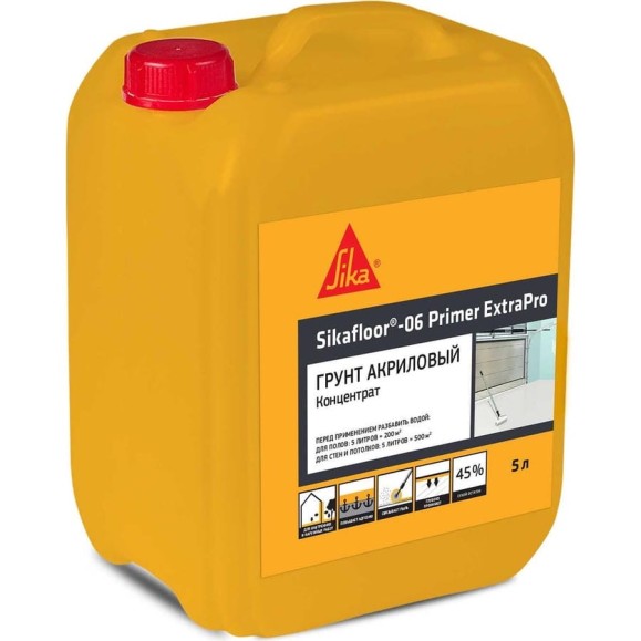 Грунт акриловый концентрированный SIKA Floor-06 Primer ExtraPro Канистра 5Л 573359