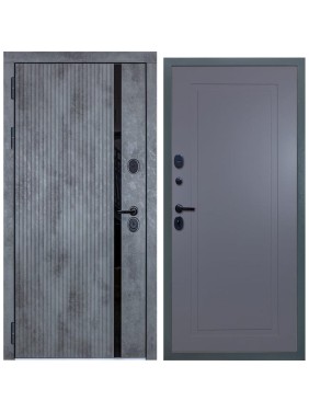 Входная дверь DIVA STR МХ-46 2050x860 мм, левая, Бетон темный - Н10 Силк Маус УТ-00080625