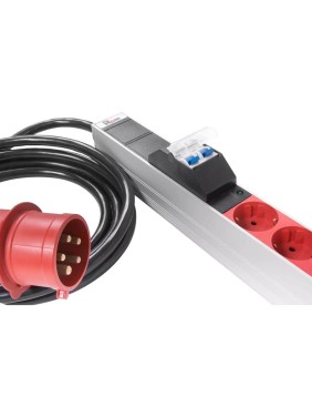 Блок силовых розеток Rem -3x32, вертикальный, неуправляемый, Shuko х 24, вход IEC 320 309 3PN, шнур 3 м, 1863мм, трехфазный 32А, автомат + индикатор, алюминий, 6 автоматов 2P R-3x32-24S-A-I-1820-3-3PN Блок силовых розеток Rem -3x32, вертикальный, неуправляемый, Shuko х 24, вход IEC 320 309 3PN, шнур 3 м, 1863мм, трехфазный 32А, автомат + индикатор, алюминий, 6 автоматов 2P R-3x32-24S-A-I-1820-3-3PN