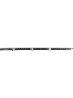 Блок силовых розеток Rem, IEC 60320 С13, IEC 60320 С19x10, Shuko х 4, вход колодка, 1463x45x60 мм (ВхШхГ), 32А, автомат, алюминий, с мониторингом R-MC1-32-2x2S-2x3C13-2x2C19-A-1420-K