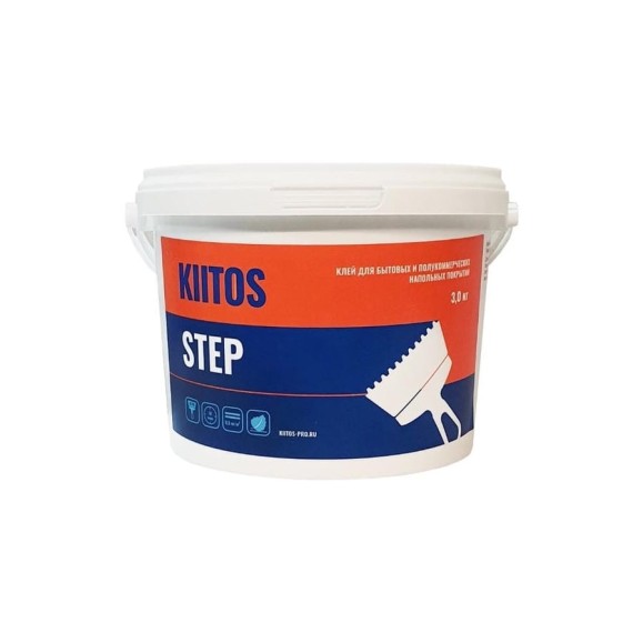 Клей для линолеума и ковролина KIITOS step 3 кг 7930123610424 Клей для линолеума и ковролина KIITOS step 3 кг 7930123610424