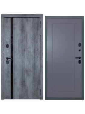 Входная дверь DIVA STR МХ-46 2050x860 мм, правая, Бетон темный - Н10 Силк Маус УТ-00080626