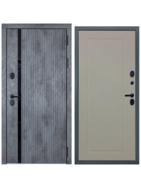 Входная дверь DIVA STR МХ-46 2050x960 мм, правая, Бетон темный - Н10 Софт Шампань УТ-00080632