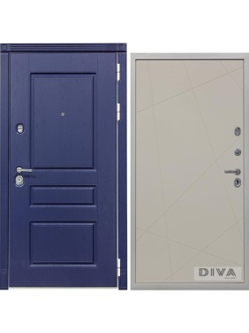 Дверь DIVA 45 2050x860 мм, правая, Роял синий - Д11 Софт Шампань УТ-00075152
