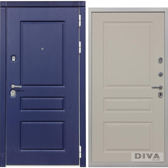 Дверь DIVA 45 2050x860 мм, правая, Роял синий - Д13 Софт Шампань УТ-00075149