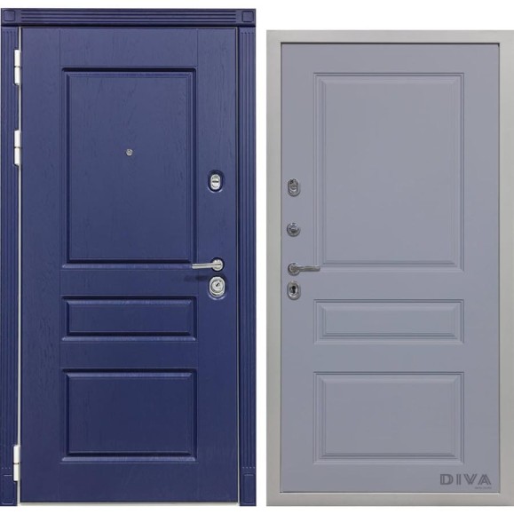 Дверь DIVA 45 2050x860 мм, левая, Роял синий - Д13 Силк Маус УТ-00075146