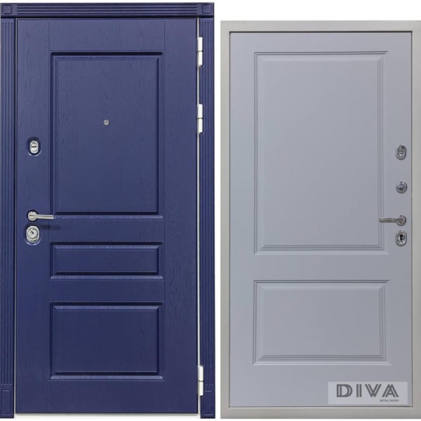 Дверь DIVA 45 2050x860 мм, правая, Роял синий - Д7 Силк Маус УТ-00075143