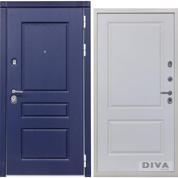 Дверь DIVA 45 2050x960 мм, правая, Роял синий - Д7 Белый Софт УТ-00071788 Дверь DIVA 45 2050x960 мм, правая, Роял синий - Д7 Белый Софт УТ-00071788