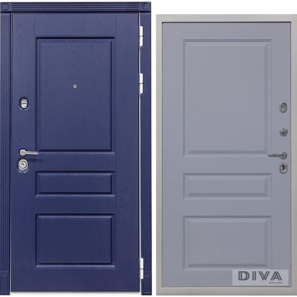 Дверь DIVA 45 2050x960 мм, правая, Роял синий - Д13 Силк Маус УТ-00075148 Дверь DIVA 45 2050x960 мм, правая, Роял синий - Д13 Силк Маус УТ-00075148