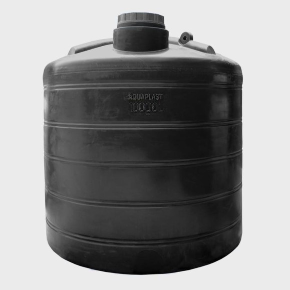 Овально-вертикальный бак 10000л черный AQUAPLAST 4650017955273