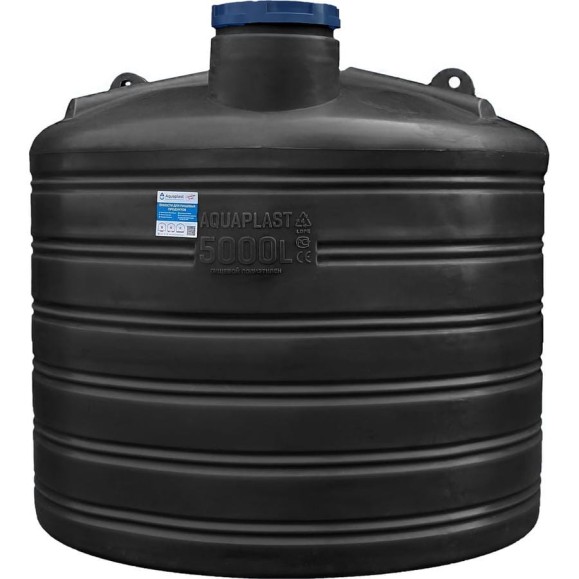 Овально-вертикальный бак 5000л черный AQUAPLAST 4650017955266