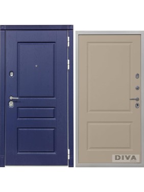 Дверь DIVA 45 2050x60 мм, правая, Роял синий - Д7 Софт Шампань УТ-00075145