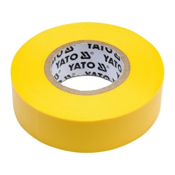 Изолента ПВХ YATO 19 мм, 20 м, жёлтая YT-81654 Изолента ПВХ YATO 19 мм, 20 м, жёлтая YT-81654