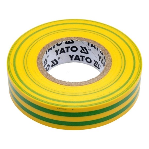 Изолента ПВХ YATO 15 мм, 20 м, желто-зеленая YT-81593 Изолента ПВХ YATO 15 мм, 20 м, желто-зеленая YT-81593