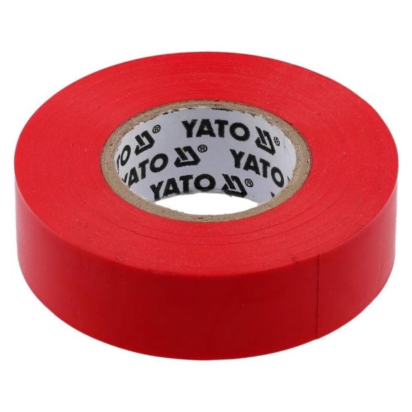 Изолента ПВХ YATO 19 мм, 20 м, красная YT-8166 Изолента ПВХ YATO 19 мм, 20 м, красная YT-8166