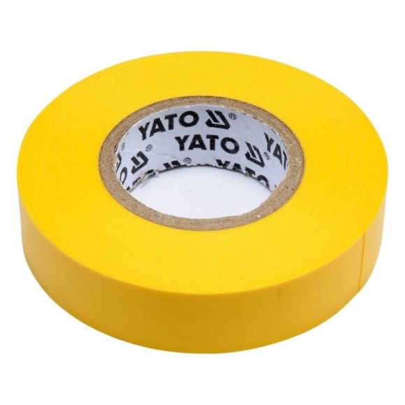 Изолента ПВХ YATO 15 мм, 20 м, жёлтая YT-81594 Изолента ПВХ YATO 15 мм, 20 м, жёлтая YT-81594
