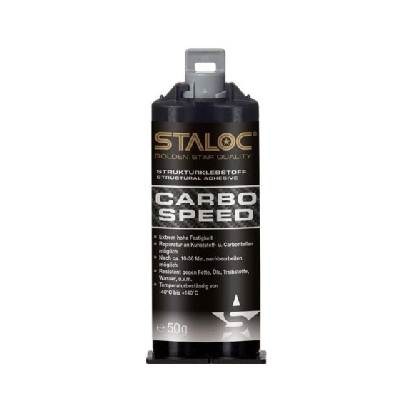 Полиуретановый клей для ремонта деталей из пластика и карбона STALOC 2К carbo speed, 50 мл 104409037