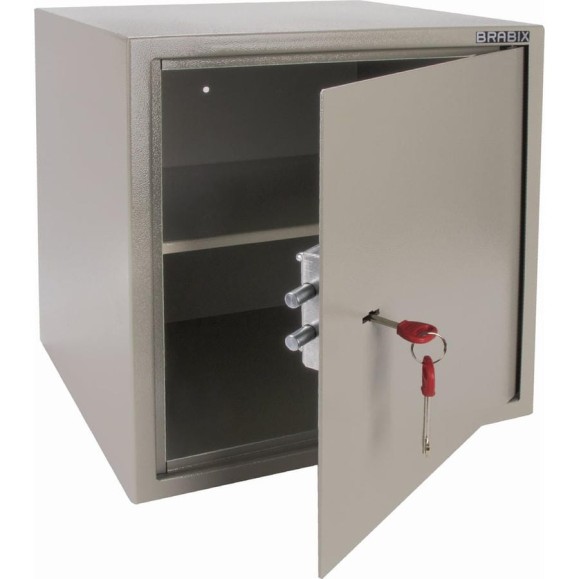 Мебельный сейф BRABIX D-40m, 400х400х366 мм, 13кг, ключевой замок, крепление к стене 291164
