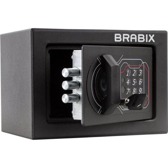 Офисный мебельный сейф BRABIX SF-140EL 140х195х140 мм, электронный замок, черный 291141 Офисный мебельный сейф BRABIX SF-140EL 140х195х140 мм, электронный замок, черный 291141