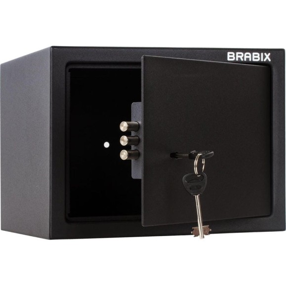 Офисный мебельный сейф BRABIX SF-230KL 230х310х250 мм, ключевой замок, черный 291146 Офисный мебельный сейф BRABIX SF-230KL 230х310х250 мм, ключевой замок, черный 291146