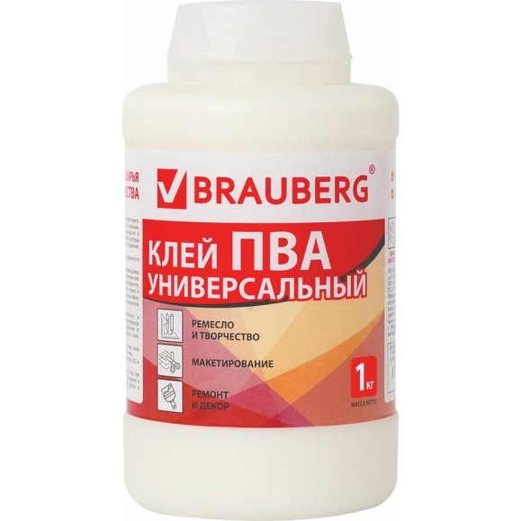 Универсальный клей ПВА BRAUBERG 1 кг 600983
