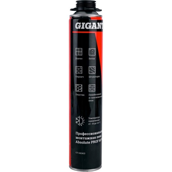 Профессиональная монтажная пена Gigant Absolute PROF 60, 750 ml Winter GT-242413 Профессиональная монтажная пена Gigant Absolute PROF 60, 750 ml Winter GT-242413