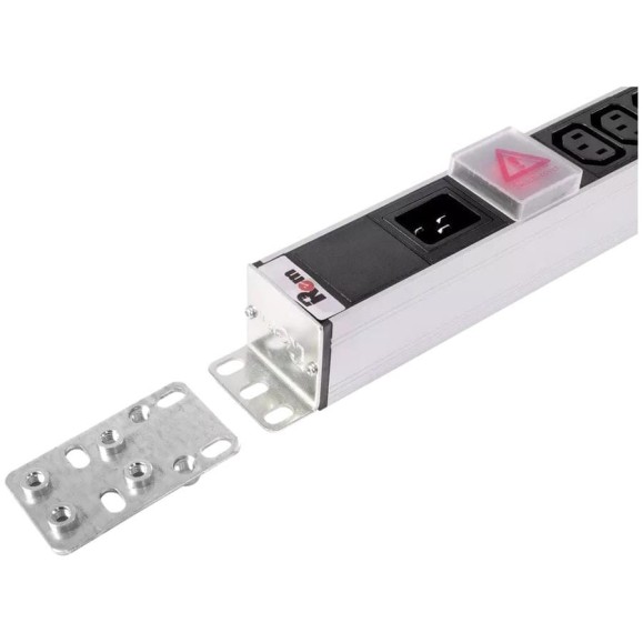 Блок силовых розеток Rem -16, вертикальный, неуправляемый, IEC 60320 С13x36, IEC 60320 С19x6, вход IEC 320 C20, 1463мм, однофазный 16А, выключатель, алюминий, без шнура R-16-36C13-6C19-V-1420