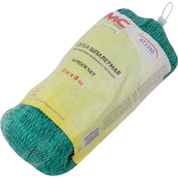 Сетка шпалерная для вьющихся растений 8м х 8м WMC TOOLS WMS Tools WMC-BT1310(56242)
