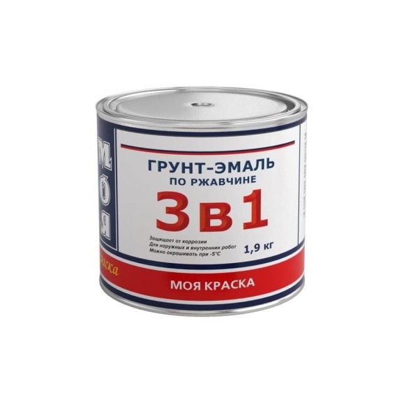 Грунт-Эмаль МОЯ КРАСКА 3 в 1, зеленая, 1.9 кг 16437