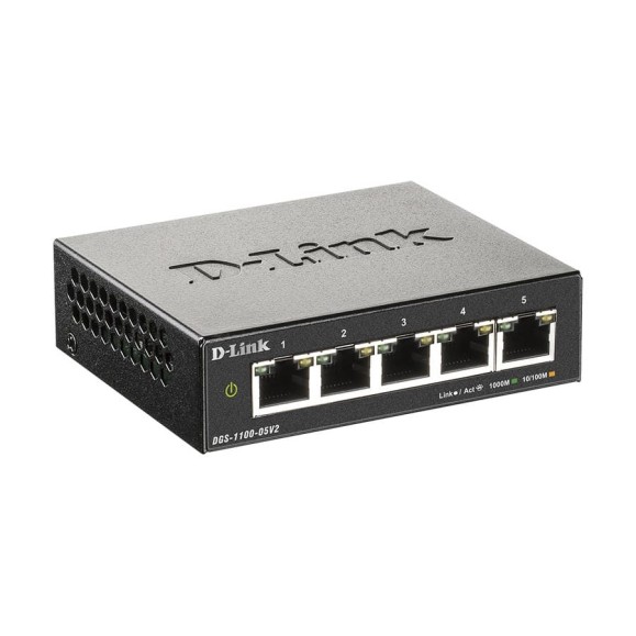 Настраиваемый l2 коммутатор d-link с 5 портами 10/100/1000base-t DGS-1100-05V2/A1A
