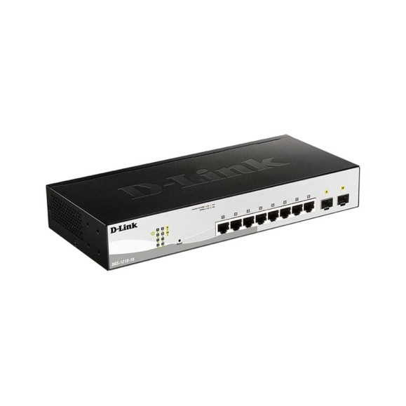 Настраиваемый l2 коммутатор d-link с 8 портами 10/100/1000base-t и 2 портами 1000base-x sfp DGS-1210-10/F1A