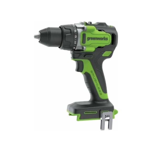 Дрель-шуруповерт ударная аккумуляторная GreenWorks GD24DD140, 24 В, 140 Н·м, бесщеточная, без АКБ и ЗУ 3707607 Дрель-шуруповерт ударная аккумуляторная GreenWorks GD24DD140, 24 В, 140 Н·м, бесщеточная, без АКБ и ЗУ 3707607
