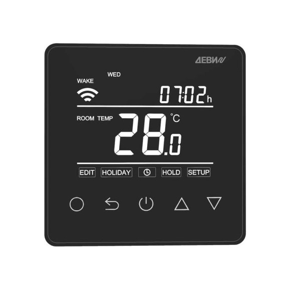 Терморегулятор ДЕВИ prime c wi-fi, с комбинацией датчиков, черный, 16а 140F1143R Терморегулятор ДЕВИ prime c wi-fi, с комбинацией датчиков, черный, 16а 140F1143R